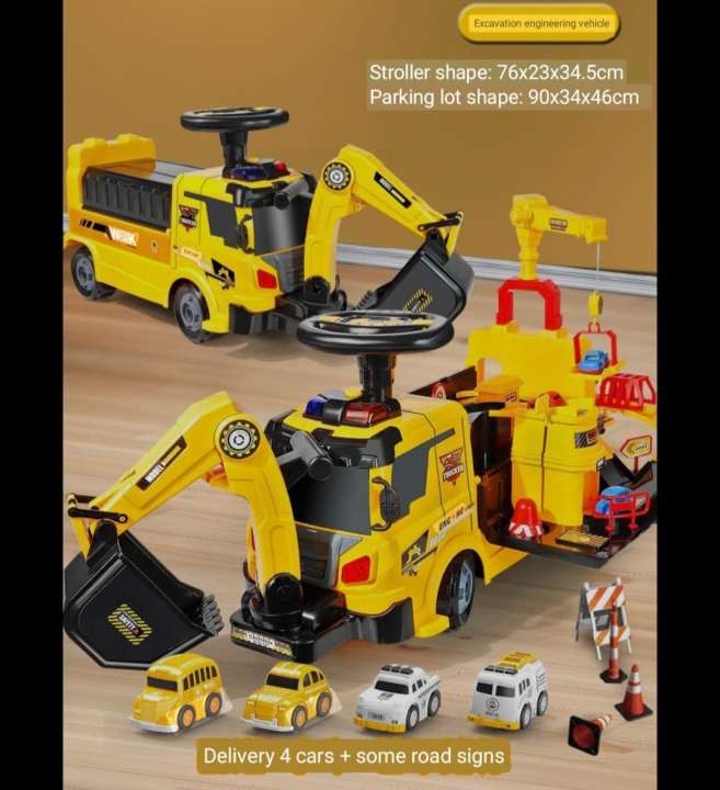 Imported Baby Boy Girl Multi Activity Push Car With Sound T Rex Dinosaur Excavator