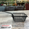 French Fries Basket, French Fries & Snack Basket - Metal Food Bucket with Strainer, Perfect for BBQ, Restaurants, and Home Use |  Fries Basket - Fast Food Bucket for Fries, Chicken, Chips, and Snack Serving. 