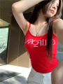 American style spicy girl small camisole tank top for women, summer cover, double breasts for external wear, and sleeveless sports shorts for inner wear. 