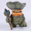Unique Design Sculpture Mini Mushroom Elf Statue with Cane Fairy Tale Figurine Resin Desktop Decoration for Home Party Decor Buyers' Choice Decorative Resin Statue. 