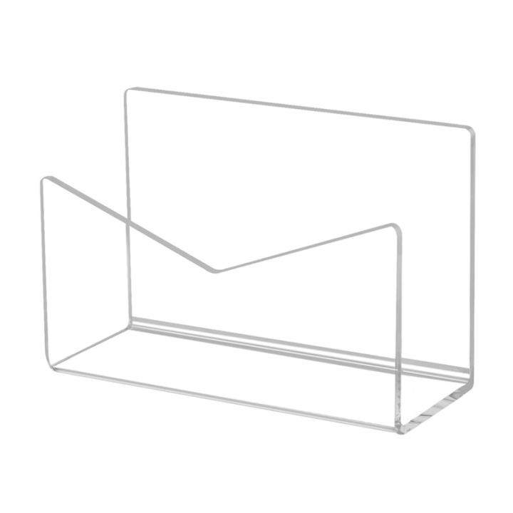 Acrylic Mail Holder Mail Organizer Countertop,Letter Holder for Desk Envelope Holder Mail Sorter Stand for Home Office Easy to Use 15.3x10.1x6cm