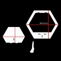 New Hexagon Wooden Wall Shelf Wall Shelves for Home Decor Living Room 3D Laser Cut DIY Design Floating Shelf Wooden Hexagon Candle Stand 3D Wall Decoration Piece for Kids Room and Girls Room and for Gift Items | Wall Shelf for Bedroom | Candlestick. 