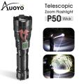 P50 SUPER LIGHT RECHARGEABLE FLASHLIGHT WITH ZOOM FUNCTION-Super Light Rechargeable Flashlight P50-P50 SUPER LIGHT RECHARGEABLE FLASHLIGHT – ALUMINIUM BODY-Powerful Flashlights Super Bright P50 LED Rechargeable Flashligh. 