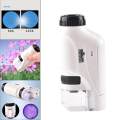 Portable Handheld LED Microscope for Kids Plants Natural Exploration. 