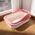 Cat Litter Box Kitty Litter Pan High Sided Splashproof Cat Sand Box Easy to Clean Low Profile Cat Litter Tray Kitten Litter Boxes Low Entry. 