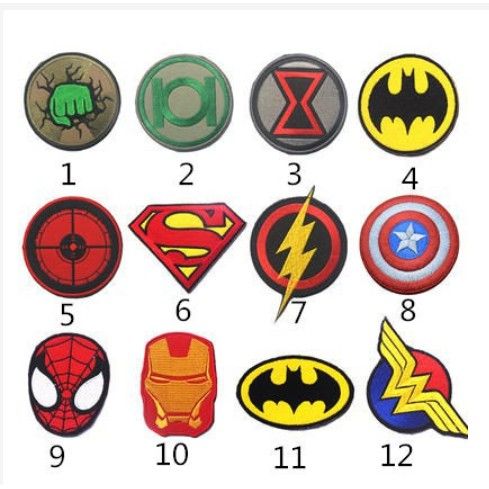 Major league super Heroes set iron man Batman spider man Superman armband Patch