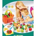 Kid Set Kitchen Pretend Play Mainan Fruit Cutting Toys Mix & Match. 
