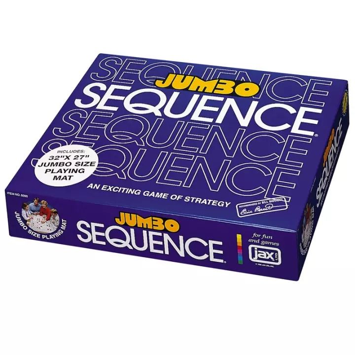 Jumbo Sequence "Mat Board" Game 32"x27" Pl@ying Mat Unlimited Fun and Joy Strategy Mat Board Game