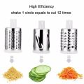 Multifunctional Roller Vegetable Cutter, 3 In 1 Vegetable Slicer And Cutter, Manual Rotary Drum Greator, Hand Roller Type Square Drum Vegetable Cutter with 3 Removable Blades For Kitchen. 