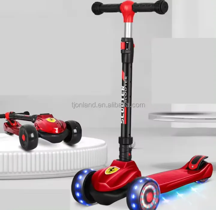 Large%20Ferrari%20Scooty%20For%20Kids%203%20Wheel%20Foldable%20Adjustable%20Scooter%20With%20LED%20Lights%20Ferrari%20Weight%20Capacity%20More%20Then%20100KG%20Kickboard%20Heavy%20Duty%20For%203to15%20Years%20Kids%20-%20Image%202