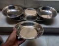 4 Pcs Plain Round Deep Plates Stainless Steel 8 inches. 