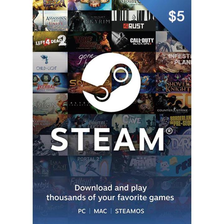 Steam Wallet Gift Card - $5 USD