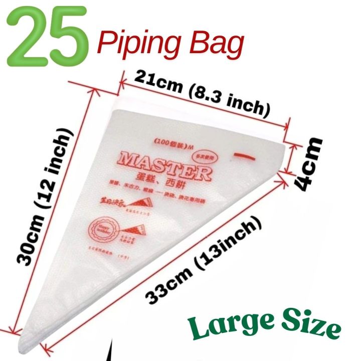 25/100PCs Disposable Pastry Bag Icing Piping Bag Cake Pastry Cupcake Decorating fit All Size nozzles Pastry Bags Bakeware Tools
