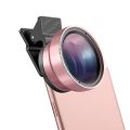 37mm 0.45X Super Wide-Angle Mobile Phone Lens, Super Macro Camera Lens 1PCS Magnifying Glass, General Outdoor Travel Use-rose golden. 