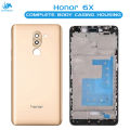 Honor 6x Housing Middle Frame With Side Button and Camera Lens Complete Body Casing Replacement For 6x - Golden. 
