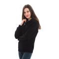 Plain Black Zip-Up Hoodie. 