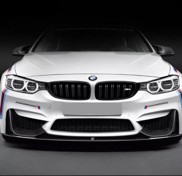 2 Pcs Car Front Sticker Front Bumper Sticker BMW Black