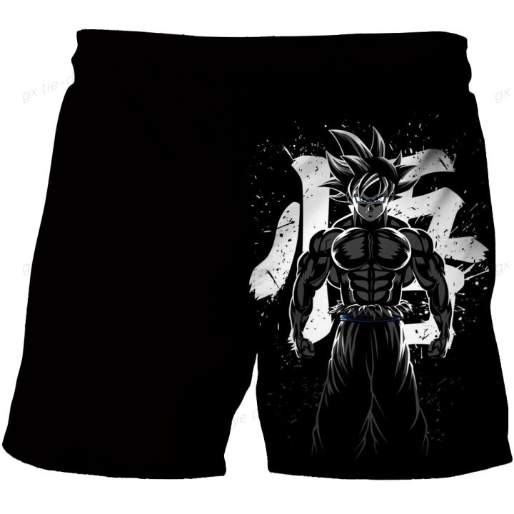 Dragon Ball Z Harajuku Style Shorts With Hood 2023 Vegeta Goku Swimming Shorts Running Tank Top Men Cartoon Shorts Trend