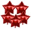 RED STARS FOIL BALLOON PACK OF 5 STARS FOIL BALLOON. 