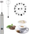 Rechargeable Electric Foam Maker - Handheld Milk Wand Mixer Frother for Hot Milk, Hand Blender Coffee, Egg Beater. 