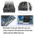 Dual PSU Supply 24-Pin ATX Cable, for ATX Motherboard Cable. 