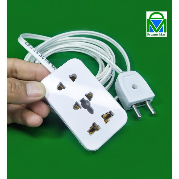 DreamsMart 10 Feet Extension Board AC 110V-250V 10A 3 Way Socket Electric Board with 23/76 Copper Wire EU US UK Plug Support