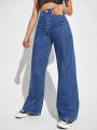 Women Blue High Waist Slant Pocket High Waist Jeans for Girls | EXPORT QUALITY | Factory Outlet. 