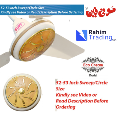 Sufi Ceiling Fan 2 Year Warranty Eco Model 52-53 Inch Off-white Sweep ...
