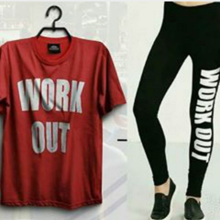 Pack of -2- Gym Tshirt & Tights For Women