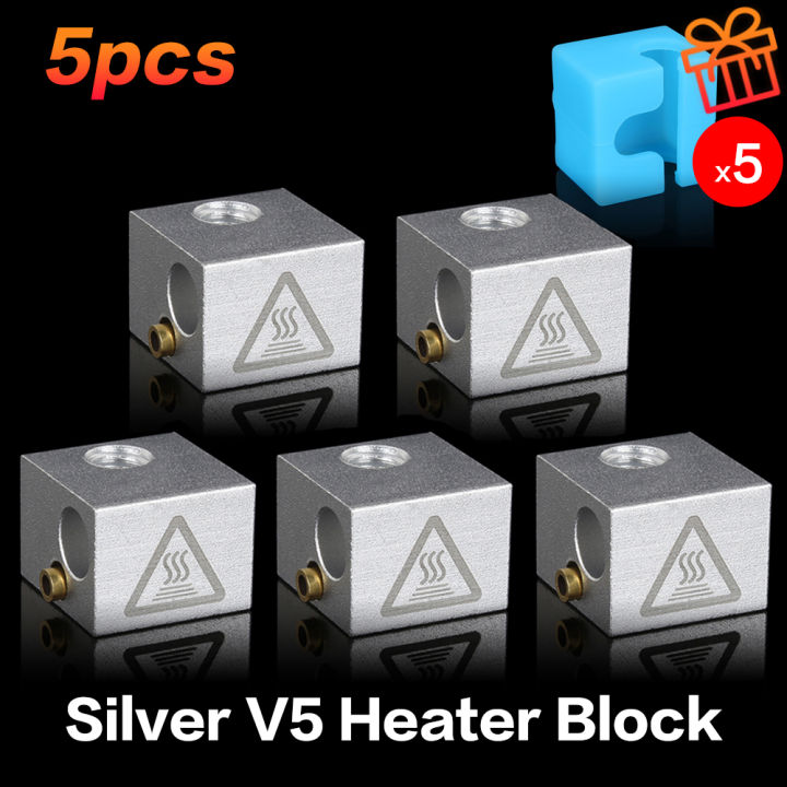 【Customer favorite】XCR 3D Printer Parts Aluminium Heater Block for E3D V6 J-head Hotend Extruder Nozzle V5 BP6 NV6 Volcano Heating Block 5/10pcs