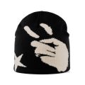 fashion jacquard printed skully beanie winter warm ski hat street Aesthetic Beanie Harajuku Knitting Hat Men Women y2k Accessory. 
