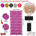 Inflatable Foil Backdrop Balloon Collection, Background Wall Aluminum Foils Balloons Double Row Square Rain Home Decor Curtain For Parties Supplies, Birthday Celebrations, Farewell, Wedding, Photo Booth, Anniversary, Bridal Shower, Baby Shower, Events. 