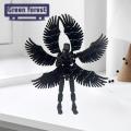 Moveable Action Figure Angel Wing Robot Action Figure with Movable Joints 3d Printed Toy for Stress Relief Decoration Buyer's Choice Dummy Action Figure. 