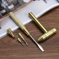 Copper Hammer Household Gold Hammer 6 in 1 Multifunction Mini Brass Hammer and Screwdriver Ideal Hand Tools for Jewelers Watchmakers. 