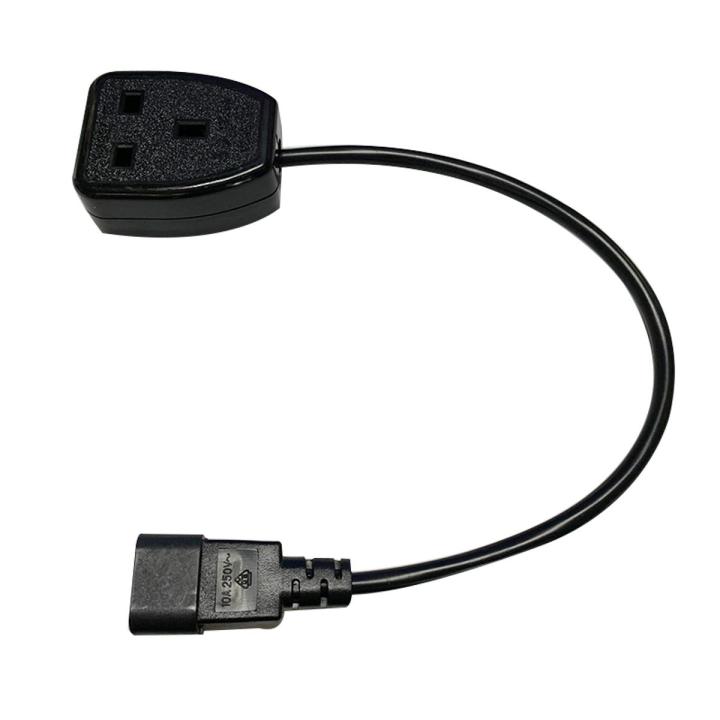 IEC C14 Male Plug to UK 3Pin Female Socket Power Adapter Cable (0.3M)