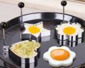 Egg Ring 4pcs Different Shapes Stainless Steel Fried Egg Molds with Handle Omelet Mold Non Stick Fried Egg Ring Metal Kitchen Cooking Tool for Breakfast. 