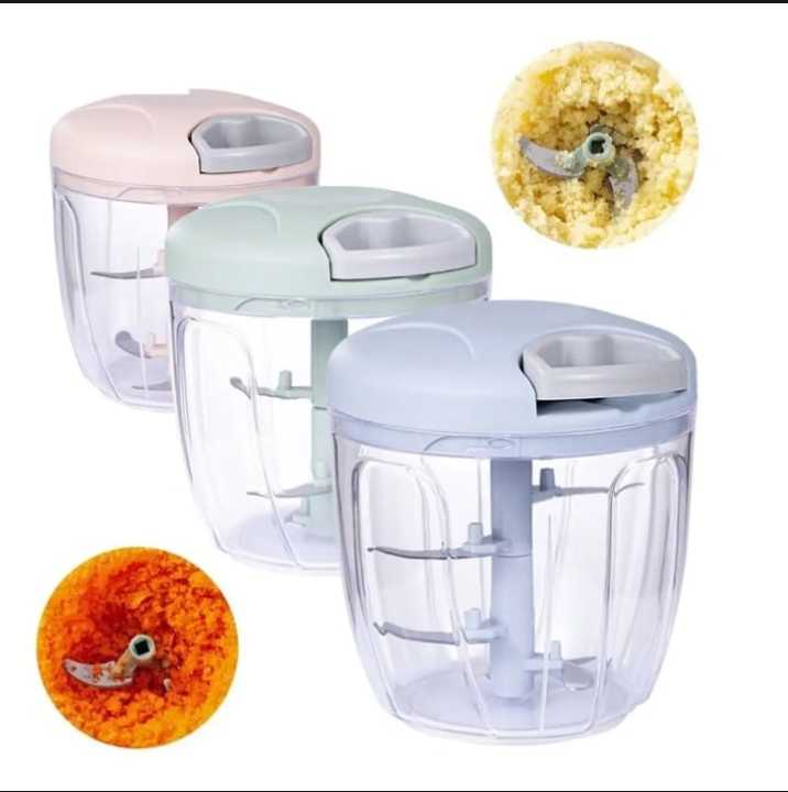 Manual Food BIG 900ML Chopper with 5 Blades / Speedy Chopper / Cutter Mini Speedy Chopper Manual Hand Pull Vegetable & Meat Mini Turbo Cutter