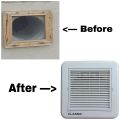 Classic Vent Ventilation Grille Cover 6 inch ( DIAMETER SIZE 6" OUTER FRAME 9X9 ) Wall Ceiling Mounted Vent Built-in Fly Screen Mesh for Bathroom Office Home. 