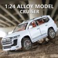 1:24 Scale Model Car Toyota LAND CRUISER LC300 LC200 Prado SUV Alloy Car Model Pull Back Diecast Metal Toy Off-road Vehicle Car Simulation  Model Toy Car With Push Lights Sound Collection Model Car Best Gift for Kids Boys Girls. 