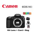 Canon EOS 90D with Kit Lens + Card + Pouch. 