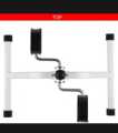 HT   Exerciser Leg Arm Workout Machine Under Desk Bike Foldable Mini Bike Foot Pedal Cycle - White. 