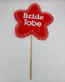 BRIDE TO BE CAKE TOPPER IN RED COLOR ( 1 PCS ). 