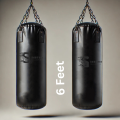 Premium Boxing Punching Bag (Unfilled) with Hanging chain in Premium Quality ( 2 to 6 feet ). 