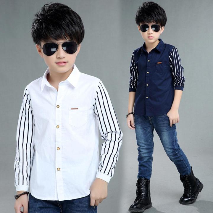 Boy Shirts Children's Shirt Long Sleeve Kids Tops Boys Clothing