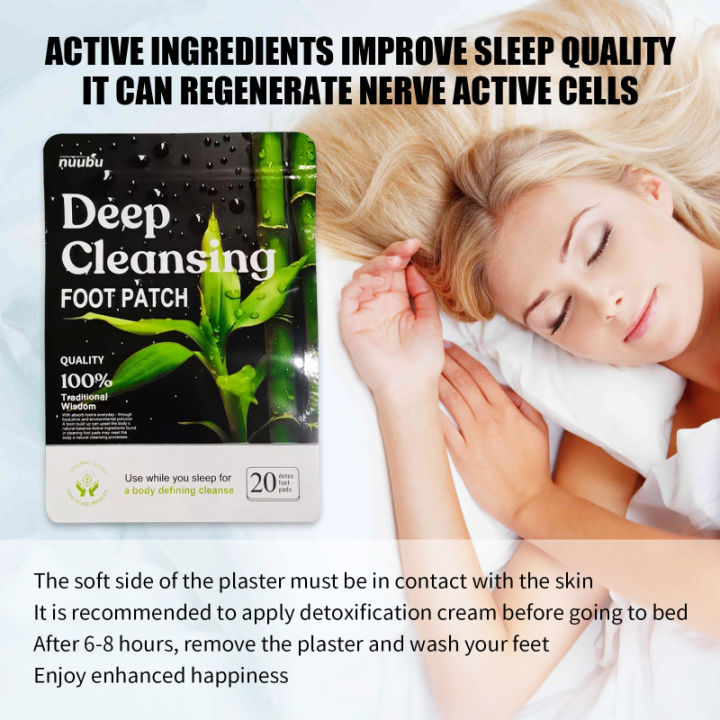 20pcs Nuubu Detox Foot Patches Pads Natural Detoxification Treat Body Toxins Cleansing Stress Relief Feet Slimming Cleansing New
