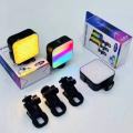 Mini Portable Selfie Light Rechargeable for Live Streaming with RGB Lightning , LED Selfie Light Camera Light for Photography Video Light for Remote Meeting, Recording, Vlogging. 