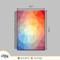MyKitab - Multi Color Cubism Spiral Notebook-A4|Notebook for Girls and Boys |Diary. 