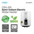 Cherry ECO Series CEH-50 D Electric Water Heater | Digital Watt Control (800W/1200W/2000W) & Temperature Control, Inverter Energy Saving Technology Geyser. 