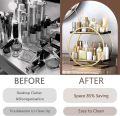 Makeup Organizers And Storage, 2 Tier Metal Perfume Skincare Cosmetics Organizer Rack. 