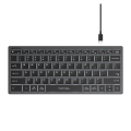 A4Tech FX61 Scissor Switch Compact Keyboard USB - Grey (White Backlit) - Scissor Switch Keys - Illuminated Backlit. 